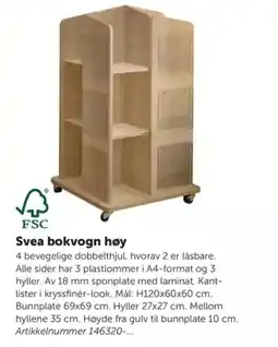 Lekolar Svea bokvogn høy tilbud