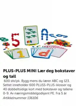 Lekolar PLUS-PLUS MINI Lær deg bokstaver og tall tilbud