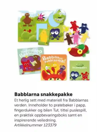 Lekolar Babblarna snakkepakke tilbud