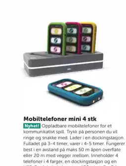 Lekolar Mobiltelefoner mini 4 stk tilbud