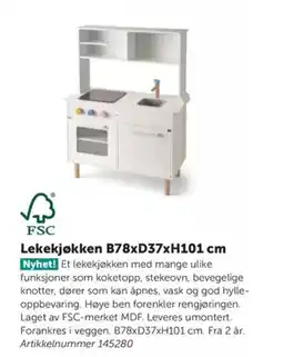 Lekolar Lekekjøkken B78xD37xH101 cm tilbud