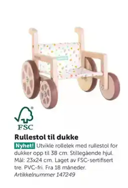 Lekolar Rullestol til dukke tilbud