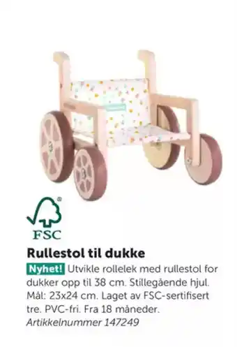 Lekolar Rullestol til dukke tilbud