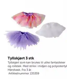 Lekolar Tyllskjørt 3 stk tilbud