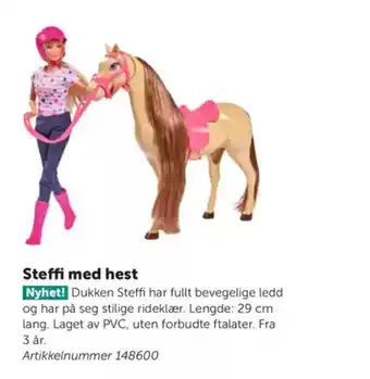 Lekolar Steffi med hest tilbud