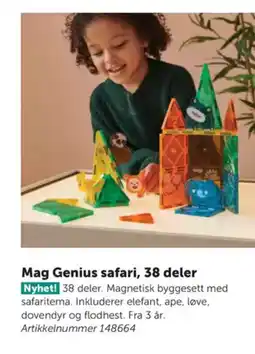 Lekolar Mag Genius safari, 38 deler Nyhet! 38 deler. tilbud