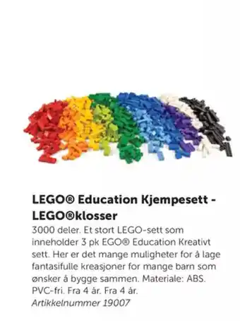 Lekolar LEGO® Education Kjempesett - LEGO®klosser tilbud