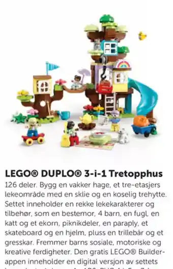 Lekolar LEGO® DUPLO® 3-i-1 Tretopphus tilbud