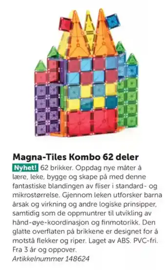 Lekolar Magna-Tiles Kombo 62 deler tilbud