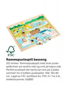 Lekolar Rammepuslespill basseng tilbud