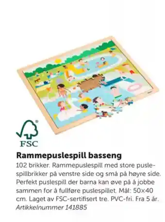 Lekolar Rammepuslespill basseng tilbud