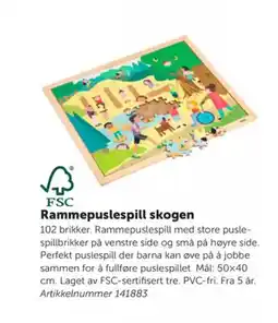 Lekolar Rammepuslespill skogen tilbud