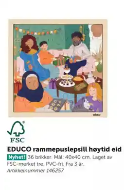 Lekolar EDUCO rammepuslepsill høytid eid tilbud