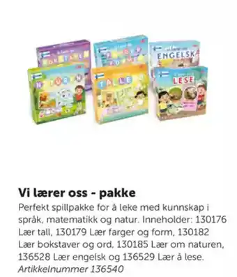 Lekolar Vi lærer oss - pakke tilbud