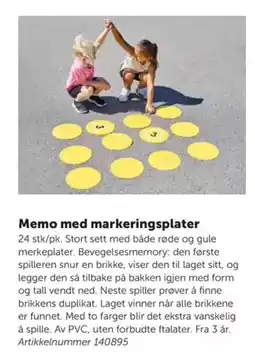 Lekolar Memo med markeringsplater tilbud