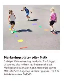 Lekolar Markeringsplater piler 6 stk tilbud