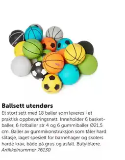 Lekolar Ballsett utendørs tilbud