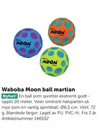 Lekolar Waboba Moon ball martian tilbud