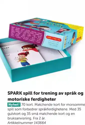 Lekolar SPARK spill for trening av språk og motoriske ferdigheter tilbud