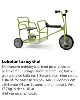 Lekolar Lekolar taxisykkel tilbud