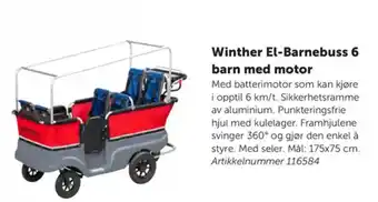 Lekolar Winther El-Barnebuss 6 barn med motor tilbud