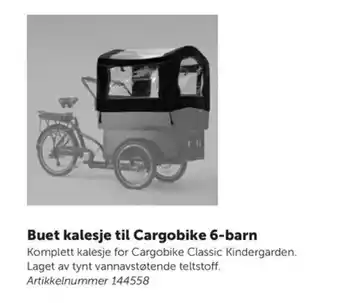 Lekolar Buet kalesje til Cargobike 6-barn tilbud