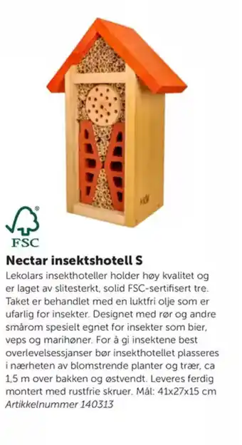 Lekolar Nectar insektshotell S tilbud