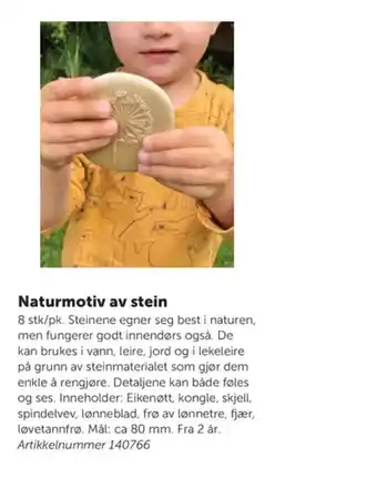 Lekolar Naturmotiv av stein tilbud