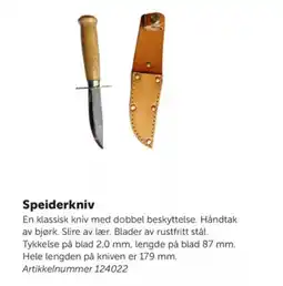 Lekolar Speiderkniv tilbud