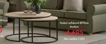 Fagmøbler Nobel sofabord Ø70cm tilbud