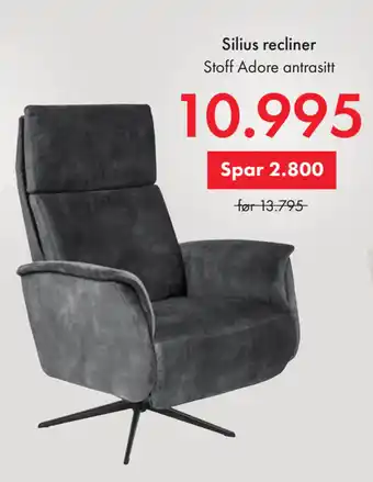 Fagmøbler Silius recliner tilbud