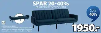 JYSK HARNDRUP SOVESOFA tilbud