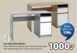 JYSK BILLUND SKRIVEBORD tilbud