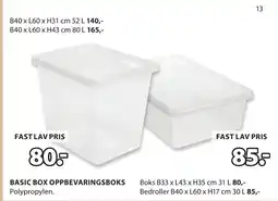 JYSK BASIC BOX OPPBEVARINGSBOKS tilbud