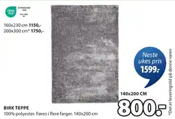 JYSK BIRK TEPPE tilbud