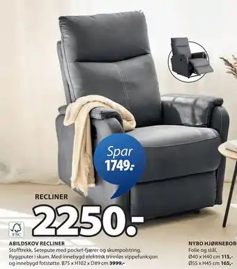 JYSK ABILDSKOV RECLINER tilbud