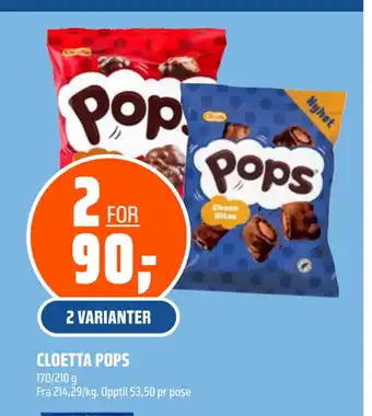 Coop Obs CLOETTA POPS tilbud