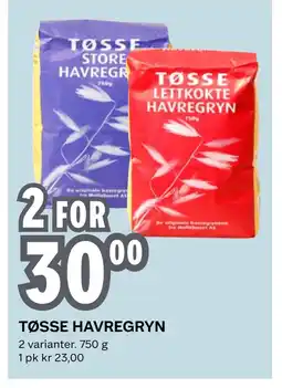 Coop Obs TØSSE HAVREGRYN tilbud