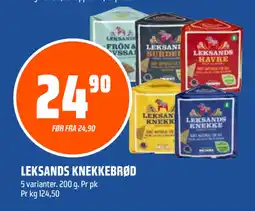 Coop Obs LEKSANDS KNEKKEBRØD tilbud