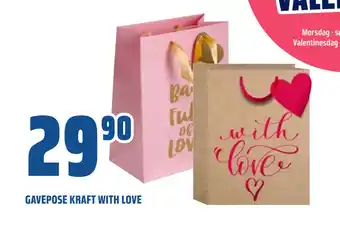 Coop Obs GAVEPOSE KRAFT WITH LOVE tilbud