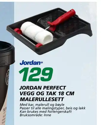 Coop Byggmix JORDAN PERFECT VEGG OG TAK 18 CM MALERULLESETT tilbud