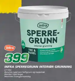 Coop Byggmix INFRA SPERREGRUNN INTERIØR GRUNNING tilbud