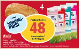 Matkroken 1 valgfritt grovbrød fra Coop + melk fra Tine tilbud