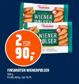 Coop Obs FINSBRÅTEN WIENERPØLSER tilbud