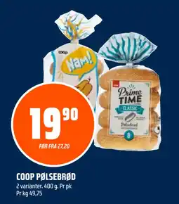 Coop Obs COOP PØLSEBRØD tilbud