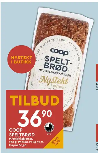 Coop Mega COOP SPELTBRØD tilbud