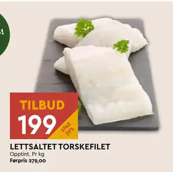 Coop Mega LETTSALTET TORSKEFILET tilbud