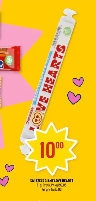 Coop Prix SWIZZELS GIANT LOVE HEARTS tilbud