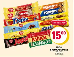 Coop Extra FREIA SJOKOLADEBARER tilbud