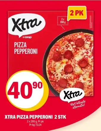 Coop Extra XTRA PIZZA PEPPERONI 2 STK tilbud